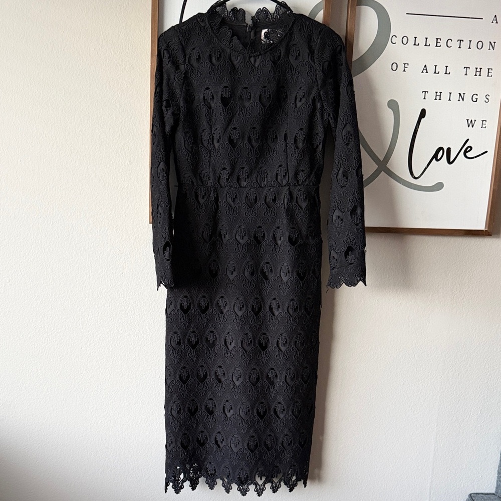 Dainty Jewells Black Lace Midi Dress